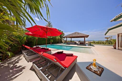 Amazing beachfront pool villa for sale fun Hua Thanon