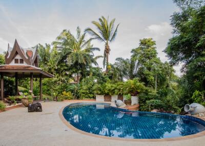 Unique Thai Style sea view villa for sale in Layan