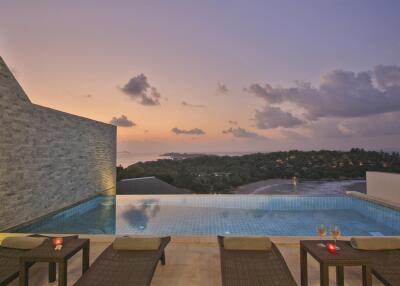 3-bedroom villa with beautiful sunset sea and beach views.