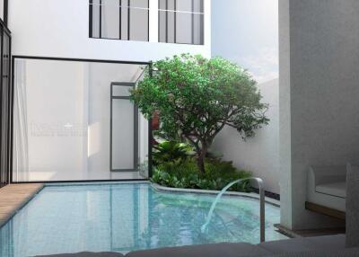 3-bedroom pool villa walking distance from the beach