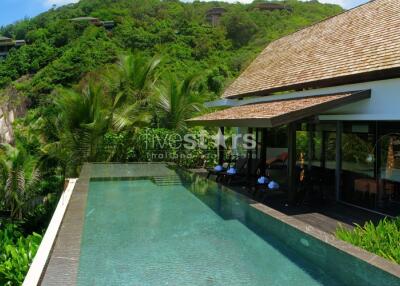 Wonderful villa is on a private cliff on Phuket’s most prized Millionaires’ Mile
