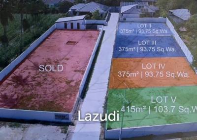 Land for sale 415 SQ.M Sun Side Residences Huaiyai-Pattaya