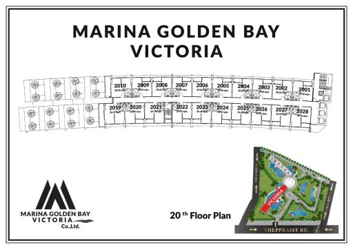 Marina Golden Bay Victoria Condo for sale in pattaya 1 bedroom corner sea view foreign name