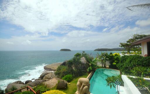 Thai/Balinese 4-Bedroom Oceanfront Baan Kata Villa for Sale - 150 meters from Kata Beach