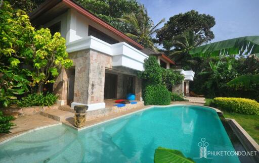 Thai/Balinese 4-Bedroom Oceanfront Baan Kata Villa for Sale - 150 meters from Kata Beach