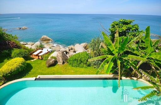 Thai/Balinese 4-Bedroom Oceanfront Baan Kata Villa for Sale - 150 meters from Kata Beach