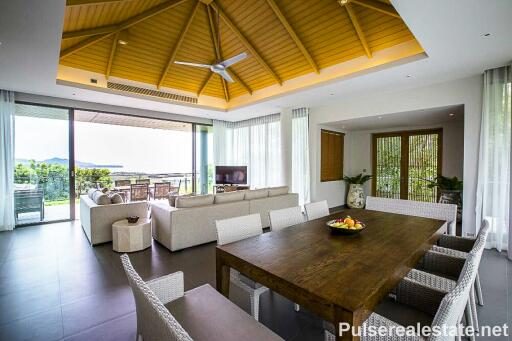 Luxurious 4 Bedroom Sea View Pool Villa in the Hills of Layan for Sale