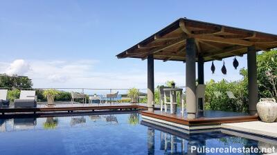 Luxurious 4 Bedroom Sea View Pool Villa in the Hills of Layan for Sale