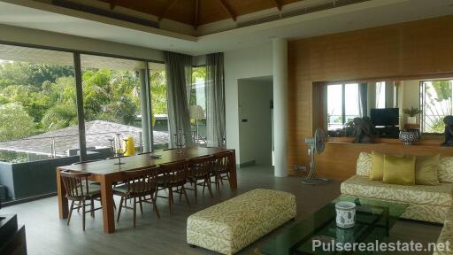 Lavishly Furnished 5 Bedroom Sea View Pool Villa in the Hills of Layan for Sale