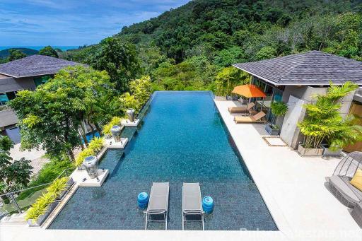 Modern 7-Bedroom Sea View Pool Villa in the Hills of Layan, Phuket