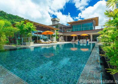 Modern 7-Bedroom Sea View Pool Villa in the Hills of Layan, Phuket