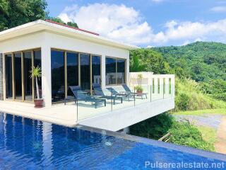 Ready to Move in Panoramic Sea View Villa, Infinity-edge Pool, Naithon Beach