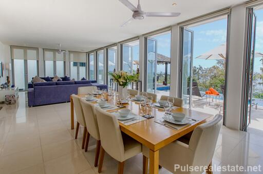 Modern 4 Bedroom Sea View Pool Villa for Sale by Owner at Surin Heights Walk to Surin Beach, Phuket