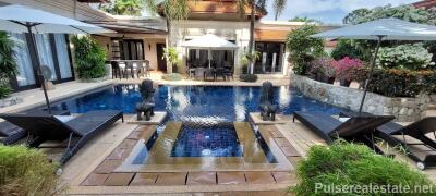 4+1 Bedroom Pool Villa for Sale, Phase 1 of Sai Taan, Walking Distance to Bangtao Beach