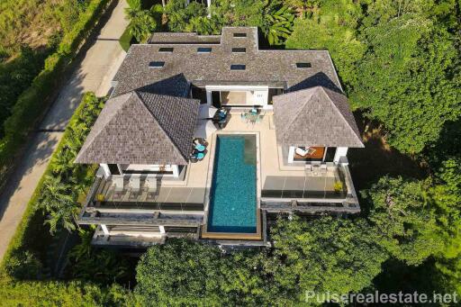 Luxury 5 Bed Sea View Villa in the Hills of Layan, Phuket, Only a few Minutes from Beach