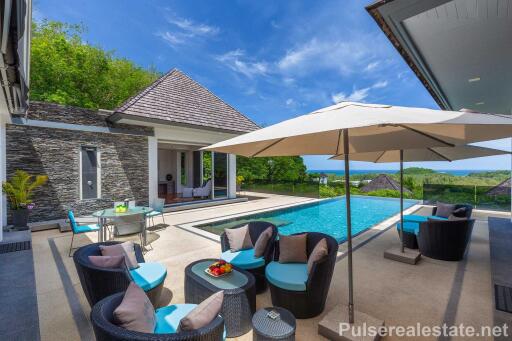 Luxury 5 Bed Sea View Villa in the Hills of Layan, Phuket, Only a few Minutes from Beach