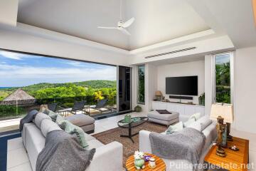 Luxury 5 Bed Sea View Villa in the Hills of Layan, Phuket, Only a few Minutes from Beach