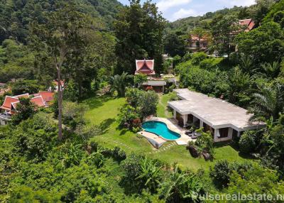 Luxury Estate with 3 Separate Villas in Kamala, Phuket, Sold as One, Stunning Ocean & Mountain Views