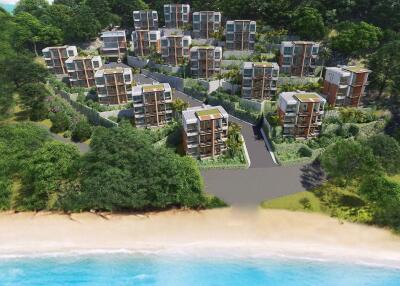 Beachfront Luxury Residential Studio Condo with Sea View for Sale in Nai Yang
