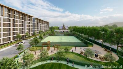 Modern 1-Bedroom Off-plan Condo for Sale in Laguna, Phuket - Tennis Courts, Jogging Track etc.