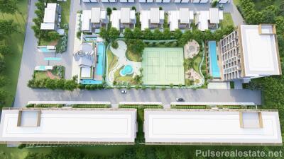 Modern 1-Bedroom Medium Size Off-Plan Condo for Sale in Laguna, Phuket - Tennis Courts, Multiple Gyms, etc.