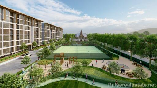 Modern 1-Bedroom Medium Size Off-Plan Condo for Sale in Laguna, Phuket - Tennis Courts, Multiple Gyms, etc.