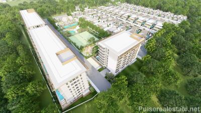 Modern 1-Bedroom Medium Size Off-Plan Condo for Sale in Laguna, Phuket - Tennis Courts, Multiple Gyms, etc.