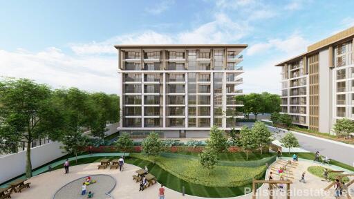 Modern 1-Bedroom Medium Size Off-Plan Condo for Sale in Laguna, Phuket - Tennis Courts, Multiple Gyms, etc.