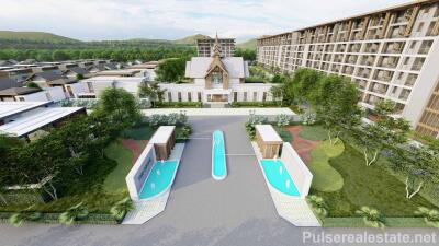 Modern 1-Bedroom Medium Size Off-Plan Condo for Sale in Laguna, Phuket - Tennis Courts, Multiple Gyms, etc.