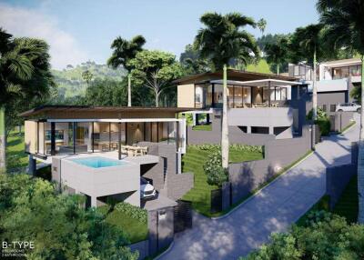 Elegant pool villa in the heart of Bophut, Samui Plots B1 - B4