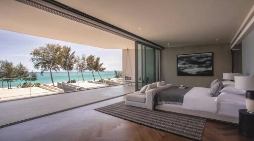 Monochromatic 3 Bedrooms Villa with the Private Beach