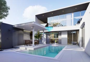 Brand New Project - 3+1 Bedrooms Pool Villa For sale in Rawai, Phuket.