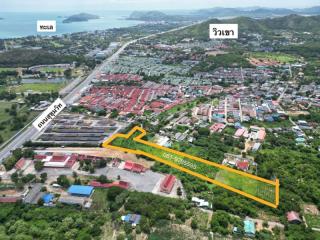 Large plot of land, Sattahip, near the sea, near Sukhumvit Road.