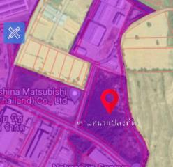 Offering land in Sriracha, Chonburi, beautiful plot, purple color, next to an industrial estate,