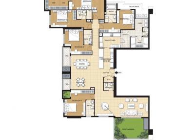 Villa Asoke 5 bedroom penthouse for rent