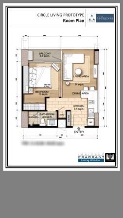 Circle Living Prototype 1 bedroom condo for sale and rent