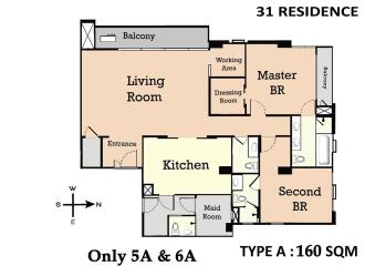 2 bedroom apartment for rent at 31 Residence