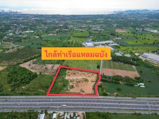 Offer a beautiful large plot of land next to the road Motorway 7 , Bang Lamung, Chonburi