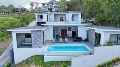 3 bedrooms sea-view pool villa in Bophut hill