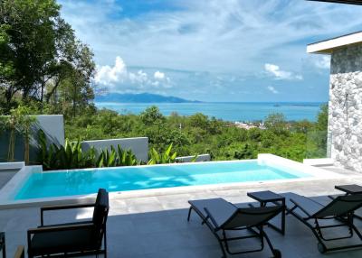 3 bedrooms sea-view pool villa in Bophut hill