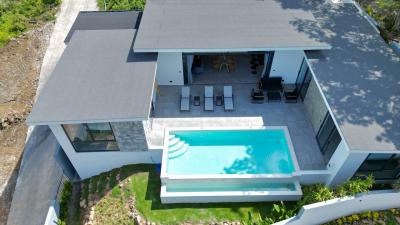 3 bedrooms sea-view pool villa in Bophut hill