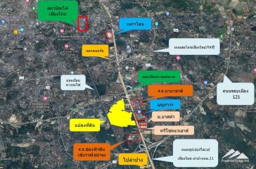 ขายที่ดินพัฒนาที่อยู่อาศัยบนถนนซุปเปอร์ไฮเวย์ 11 ในสารภี เชียงใหม่