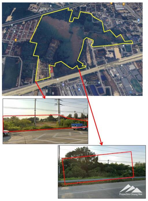 Residential Development Land For Sale on Super Hwy 11 In Saraphi, Chiang Mai