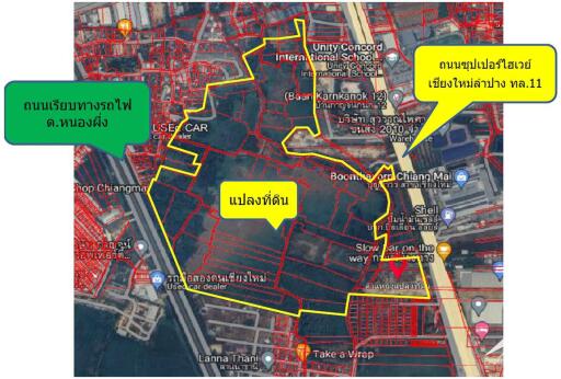 Residential Development Land For Sale on Super Hwy 11 In Saraphi, Chiang Mai