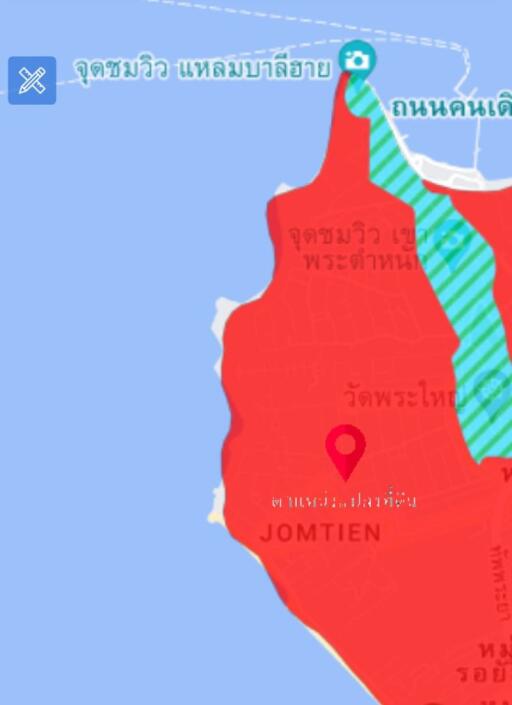 Land for sale in Pattaya, red layout, near Bali Hai Pier, Pattaya, Chonburi.