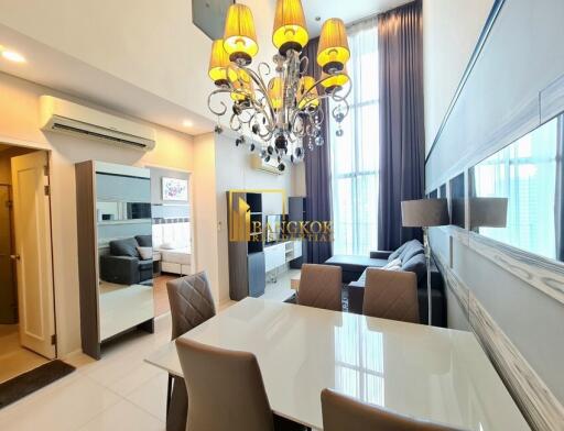 Villa Asoke  Elegant 2 Bedroom Duplex Condo Near MRT