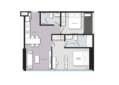 Cloud Residence SKV 23  2 Bed Condo For Sale in Asoke