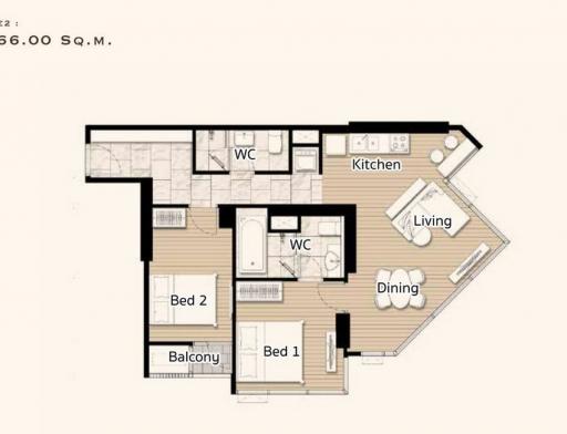 2 Bedroom in Ashton Asoke - Rama 9 For Sale