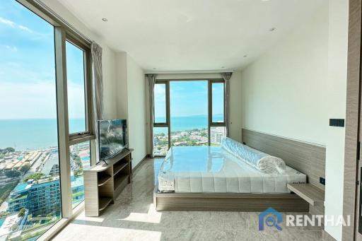 Luxurious condo for sale Foreign quota The Riviera Ocean Drive, 2 bedrooms, 74 sq m, sea view, high floor. The room is fully decorated and luxuriously furnished