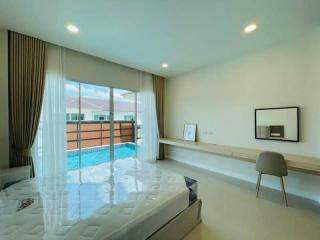 Single house for rent in Pattaya, Ban Amphur, Pattaya, beautiful house move in ready Private swimming pool